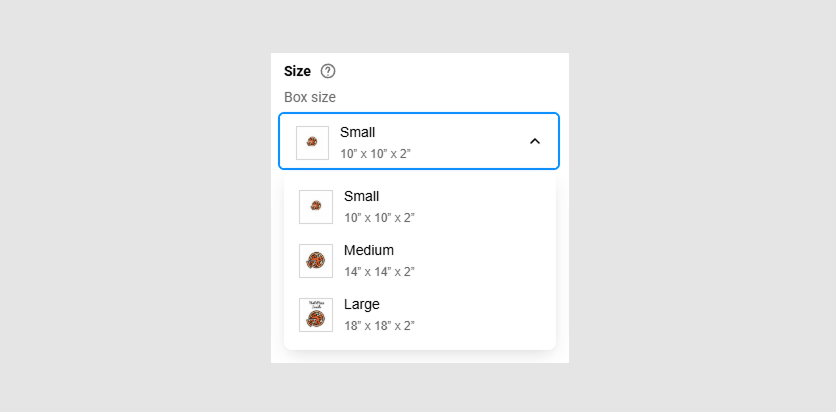 The option with drop-down list.
