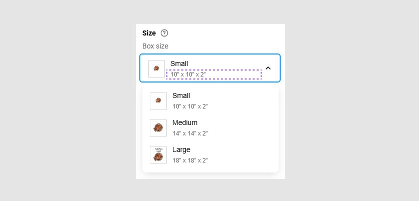 Additional text in options.