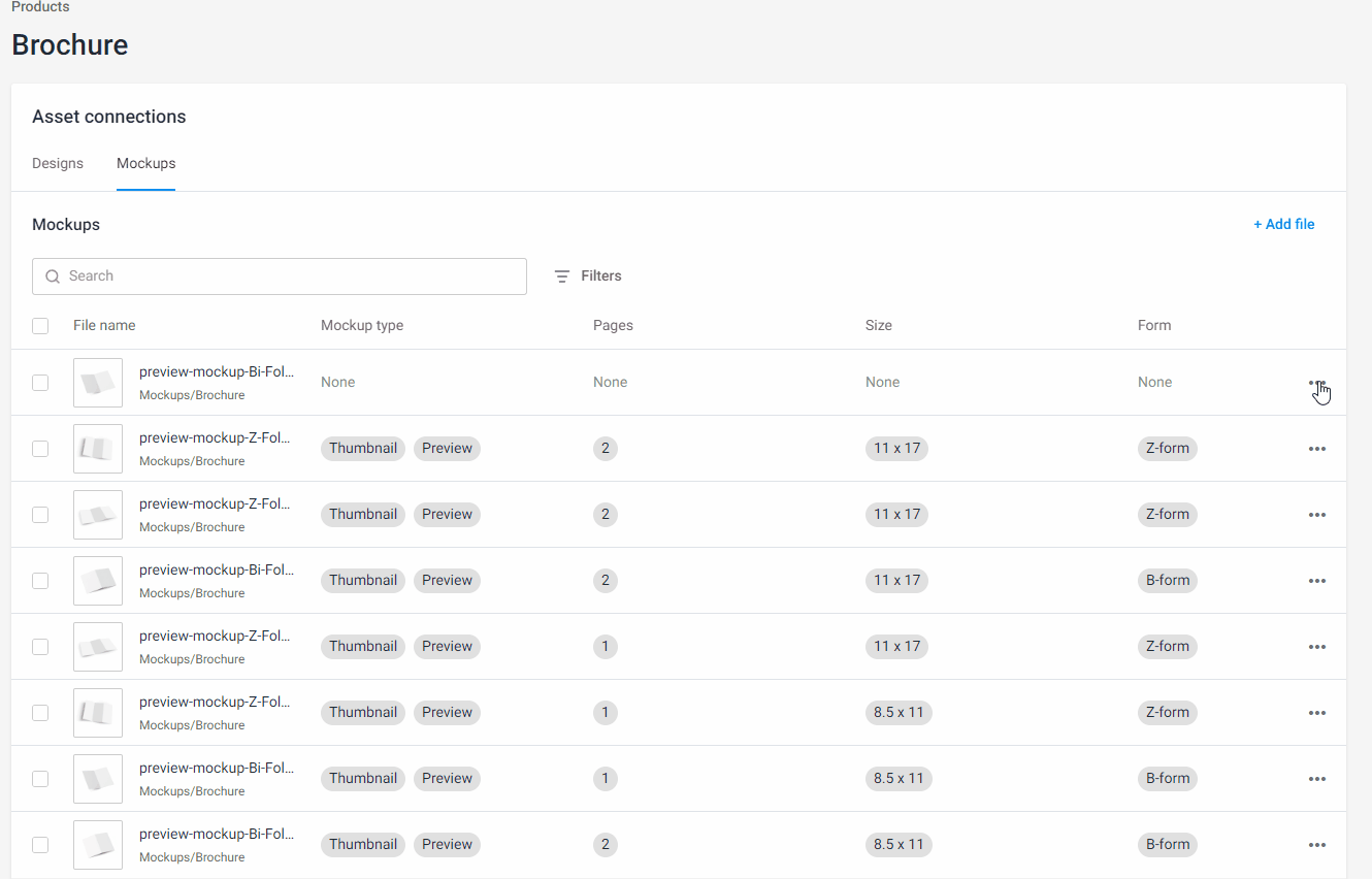Connecting mockups to a product.