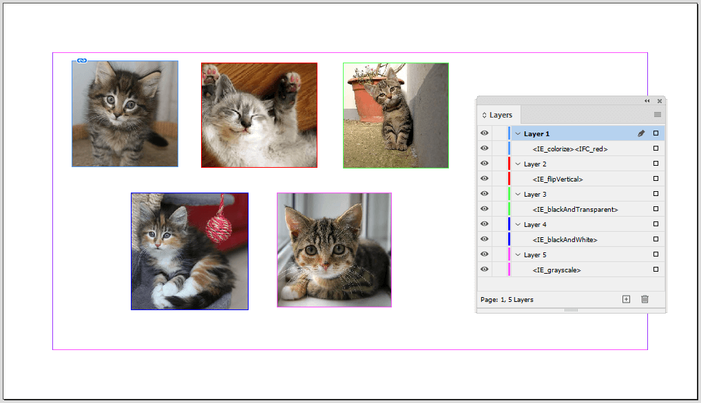 The IE marker applies image effects.