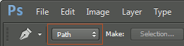 Select the Path mode.