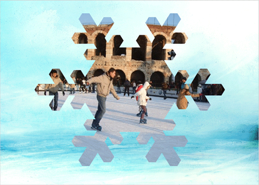 An arbitrary mask applied to an image.