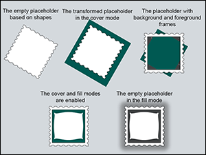 PSD sample with image placeholder frames supported in the Design Editor.