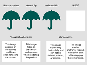 PSD sample with images supported in the Design Editor.