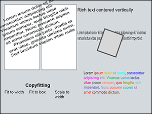 PSD sample with rich text elements supported in the Design Editor.