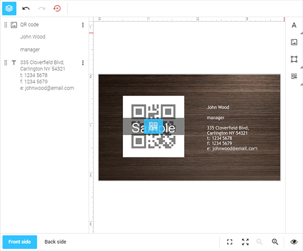 A PSD template with a barcode placeholder.