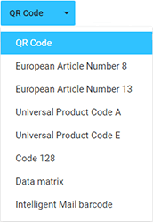 Changing the type of barcodes.