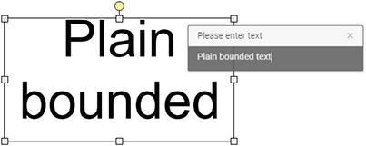 Bounded text in the editor.