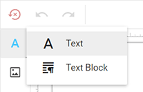The Add text button.