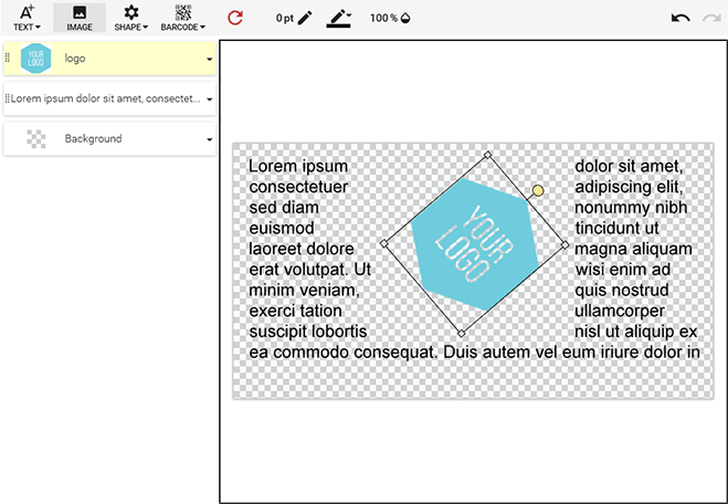 Wrapping around the bounding box.