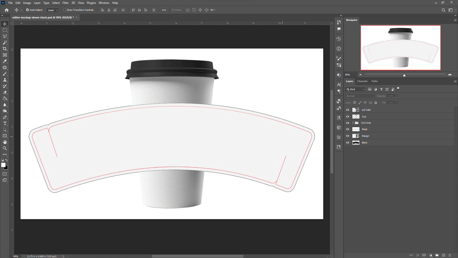A ready editor mockup.