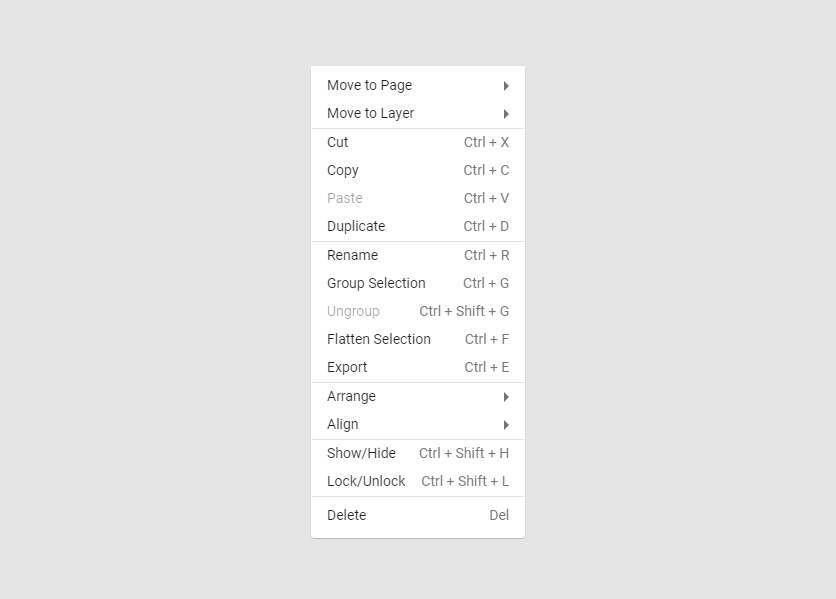 Context menu