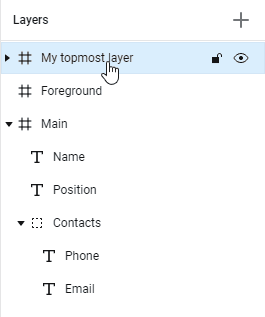 Moving a layer in the tree.