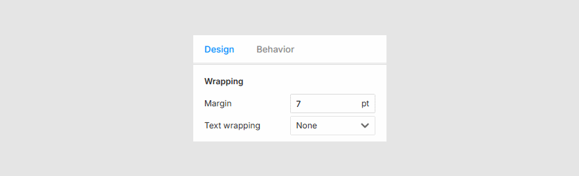 Wrapping options of tex items