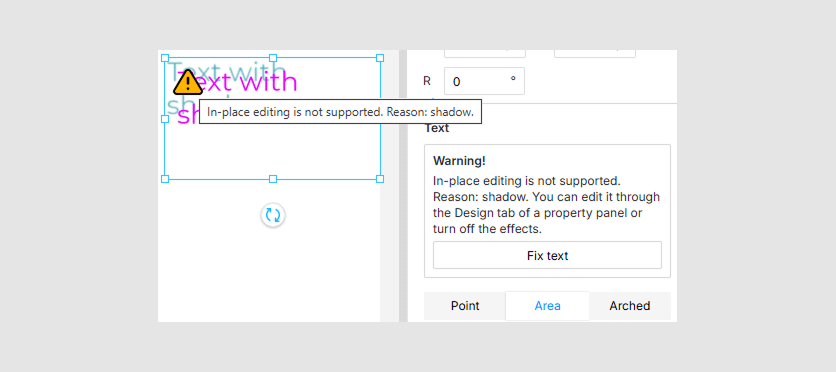Unsupported features in WYSIWYG editing mode