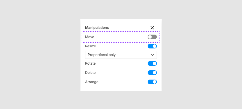 Permission for moving items.