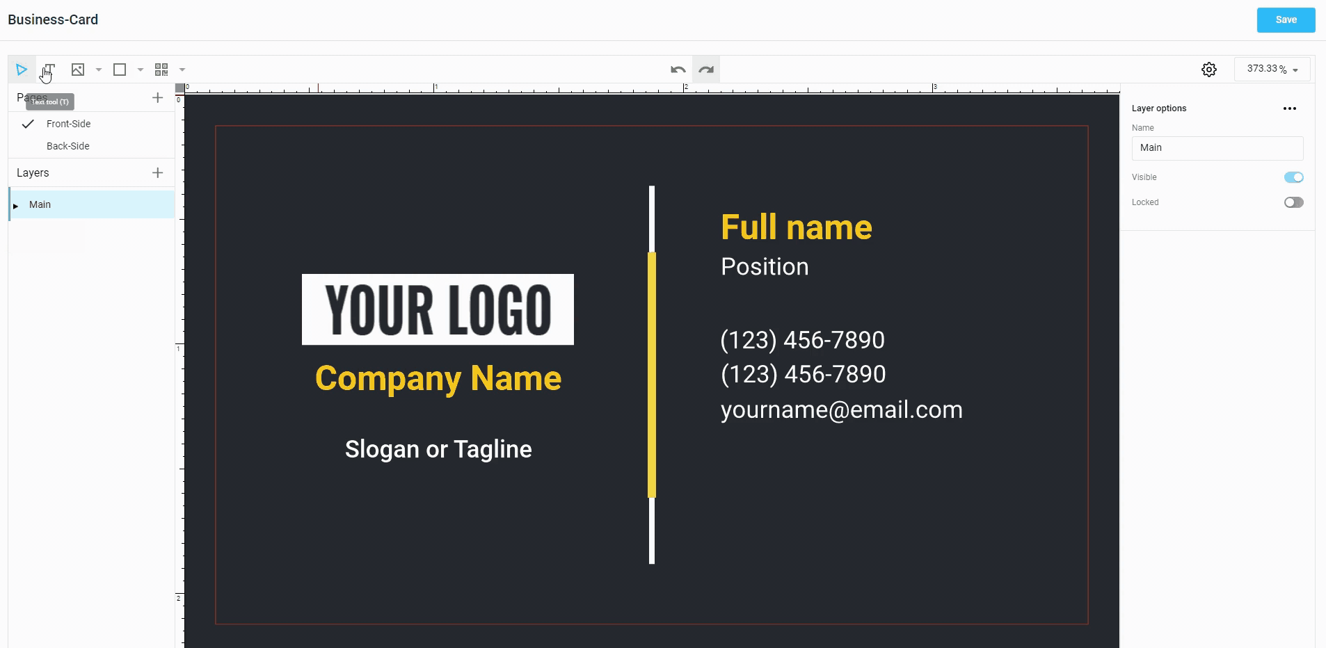 Setting up Variable elements